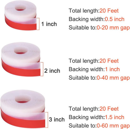 TORRAMI Wide Silicone Weather Stripping 3 inch Width 20 Feet Length, Draft Stopper Seal for Barn and Garage Door Under Bottom,Top, Sides, Grey