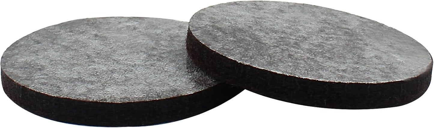 16 Pcs 3"/75mm Felt Furniture Pads Brown Round Self Adhesive | 5mm Thick, Anti Scratch Floor Protectors, For Furniture Feet Chair Legs