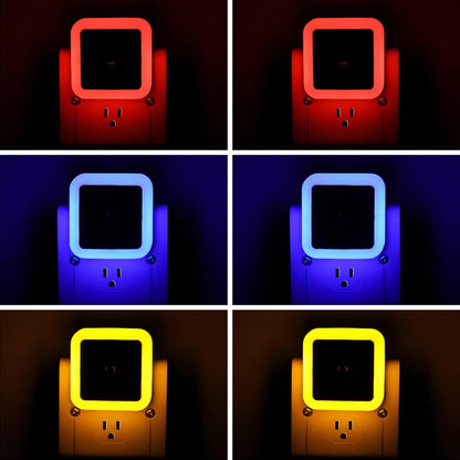 6 Pack Blue LED Night Light Plug in, Dusk to Dawn Sensor Automatic On and Off, Energy Efficient, Soft Glow Kids, Nursery, Bedroom, Bathroom, Hallway, Stairs, Kitchen