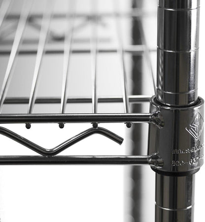 Shelving Inc. 12" d x 30" w Chrome Wire Shelving with 2 Tier Shelves, Weight Capacity 800lbs Per Shelf