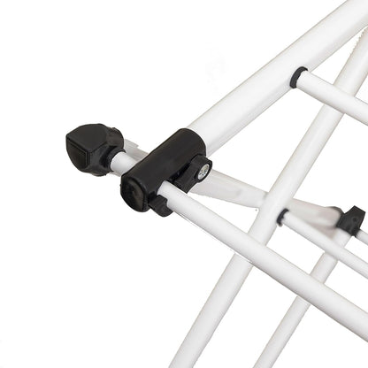 Honey-Can-Do Heavy-Duty Gullwing Clothes Drying Rack, 50 lb, White | Gullwing rack adds 46 ft of drying space with dedicated shoe bars. Sturdy metal, 50 lb capacity, folds flat.