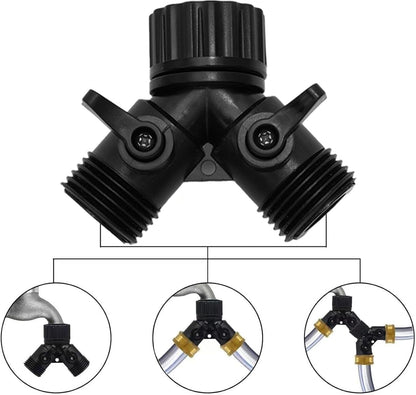 Cuckoo Hose Splitter 2 Way 1/2"Soaker Hose Repair Fittings Kit Irrigation System Connectors Set Adapter 2Pack(Hose Y Splitter)