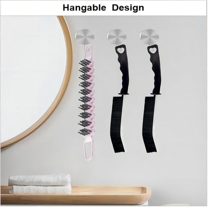 Crevice Cleaning Brush Hard Bristle Grout Brush Scrub Brush Toilet Brush Cleaning Tools Cleaning Supplies for Household Use Bathroom Kitchen 3 Pcs (Black&White)