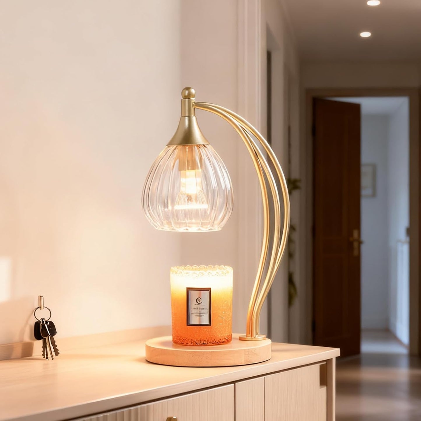 Candle Warmer Lamp with Timer Dimmer - Electric Light Wax Warmer for Jar Candles - Lamp with 2 Bulbs, Unique Birthday Gifts for Women Mom House Warming Gifts New Home Decor