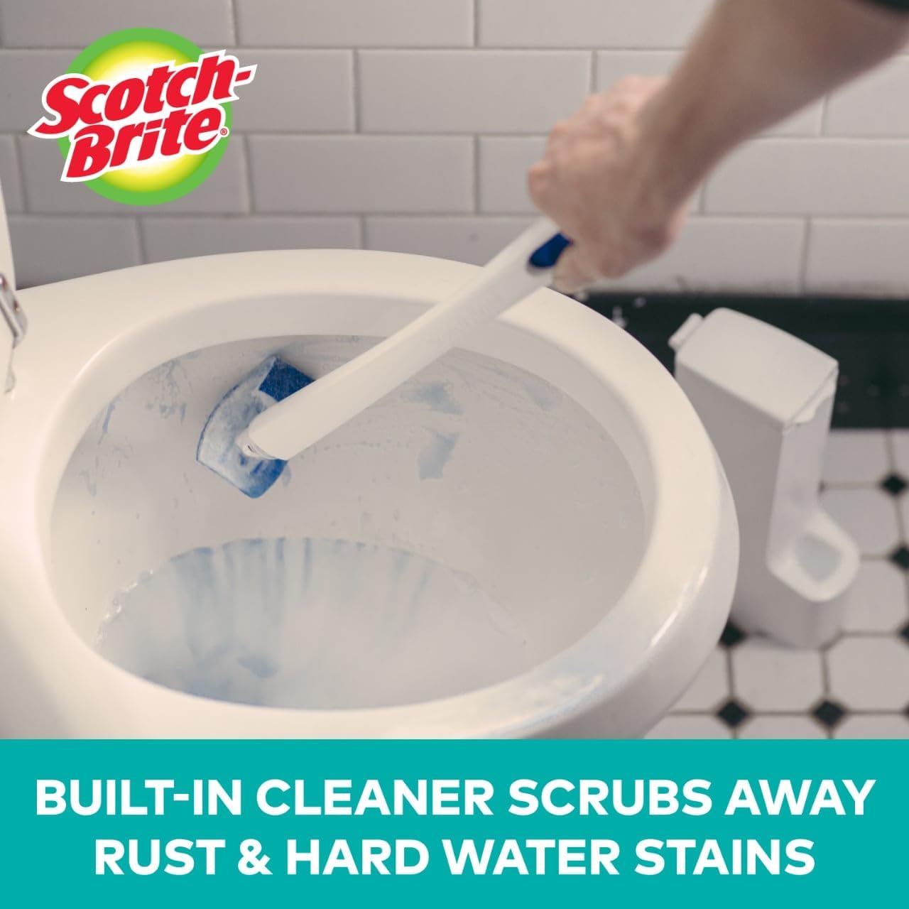 Scotch-Brite Disposable Toilet Scrubber Refills, 40 Refills | Removes Rust & Hard Water Stains, 10 refills per box, 4 Pack, 40 total scrubbers
