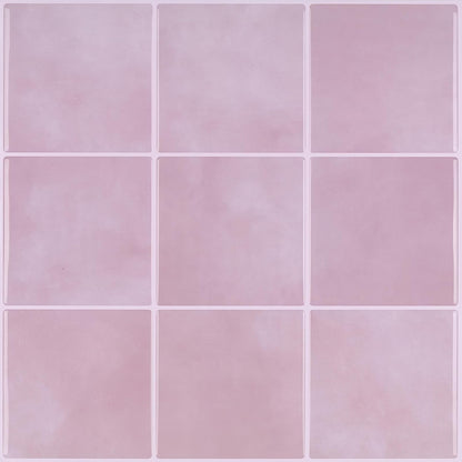 CHIHUT 6 Sheets 12"x12" Glossy Grey Concrete Checkered Peel and Stick Backsplash Tiles Waterproof Heat Resistant Self Adhesive Vinyl Wall Tiles for Kitchen Bathroom Laundry Room Renter Friendly Tiles