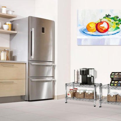 Shelving Inc. 12" d x 30" w Chrome Wire Shelving with 2 Tier Shelves, Weight Capacity 800lbs Per Shelf