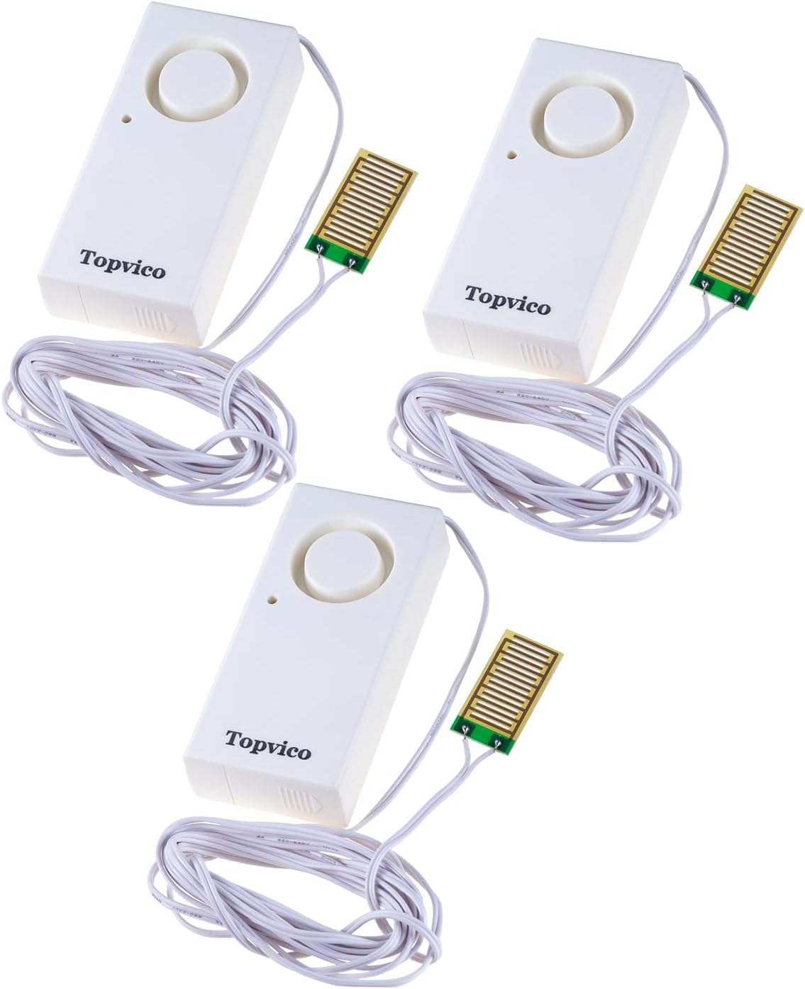Water Leak Detector Alarm, 120dB Flood Alert for Home, Basement, Under Sink, Sump Pump, RV, Water Heater, Battery Operated Standalone Moisture Sensor, Bulk 10 Pack