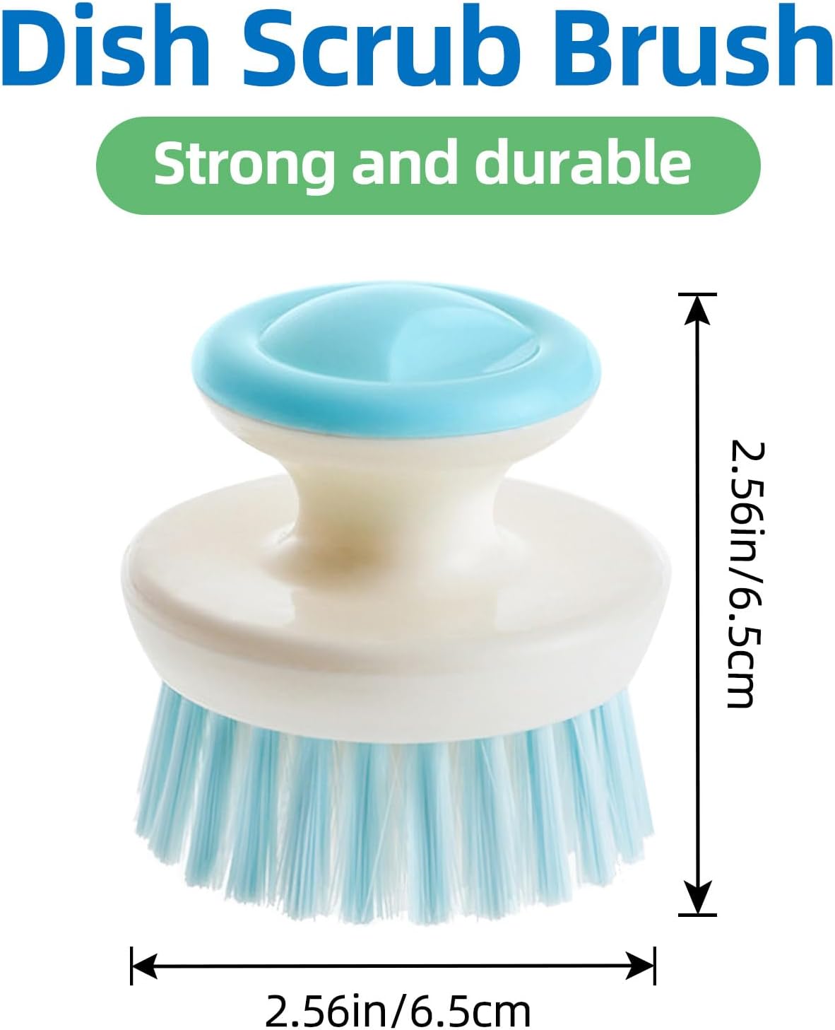 Dish Scrub Brush，Scrub Brushes for Cleaning，Dish Scrubber Brush with Handle，Kitchen Scrub Brush for Sink, Pots, Pans