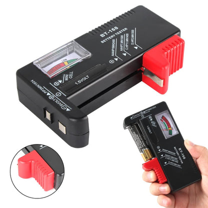 2Pcs Battery Tester Checker, Universal Battery Checker for AA AAA C D 9V 1.5V Button Cell Household Batteries Smal Electrical Monitor Meter Equipment (Requires No Battery for Operating)