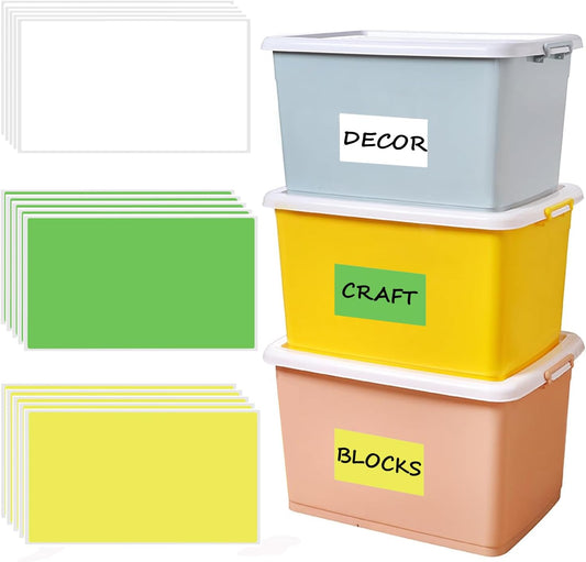 210Pcs Large Moving Labels for Boxes, 5 X 3 Inch Label Stickers for Storage Bins, Rectangular Stickers Color-Coding Labels for Home Organization, Kitchen Storage Containers, Desk Items Blank Labels