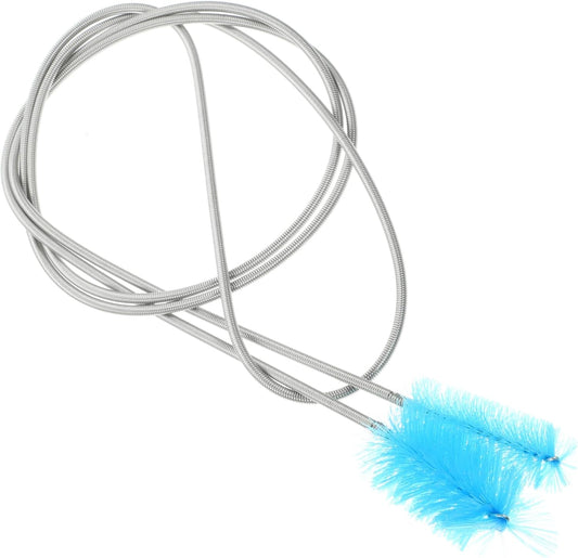 1Pc Spring Cleaning Brush for Aquariums Double Head Nylon Brush for Water Pumps Filters and Pipes Long Flexible Design for Hard to Reach Areas
