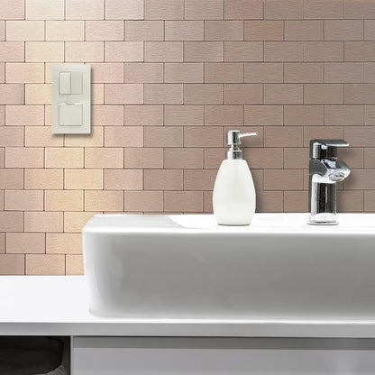DICOFUN 10-Sheet Polished White Thick PVC Peel and Stick Backsplash, Ceramic Look Subway Tile White Kitchen Backsplash Peel and Stick Wall Tiles
