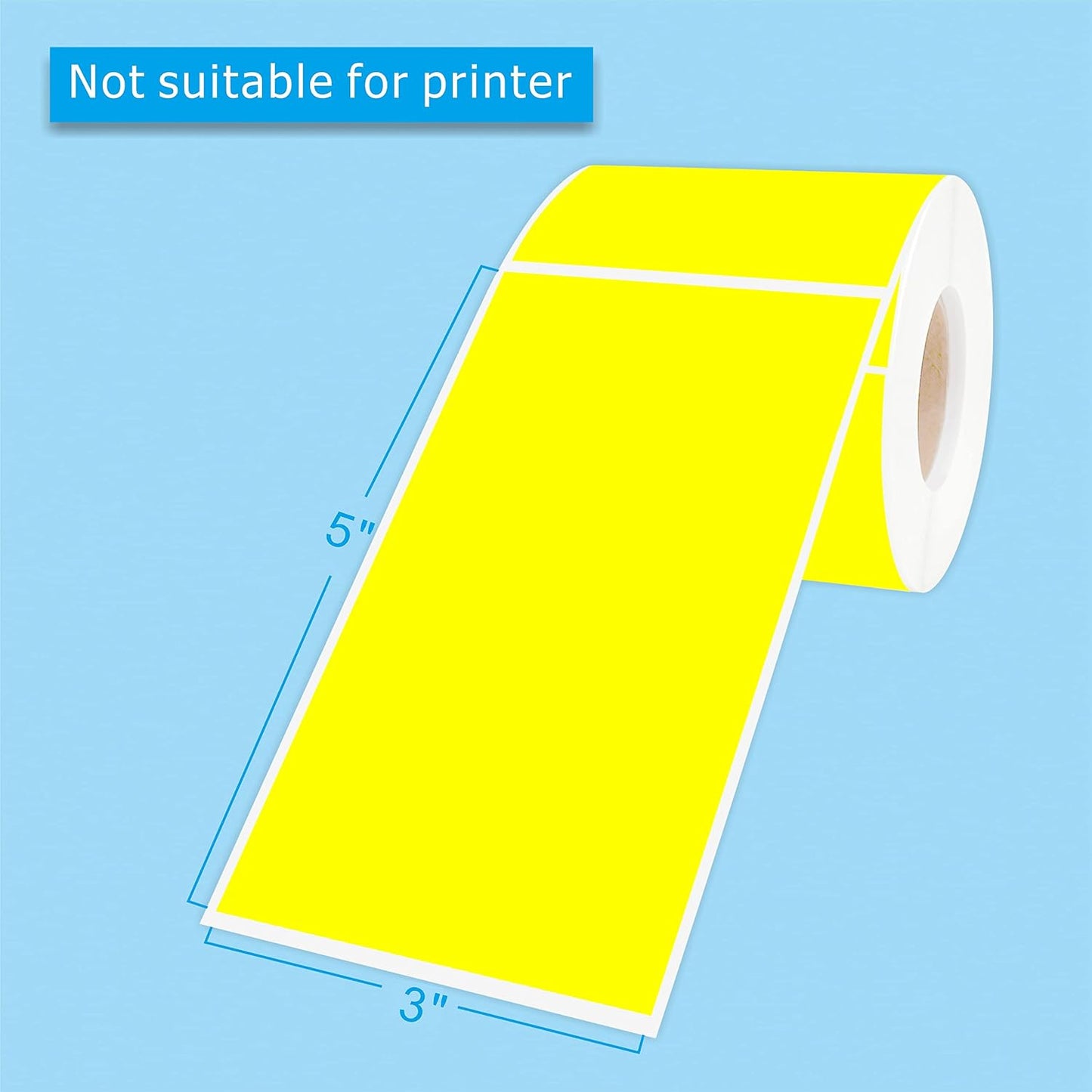 PARLAIM 3 x 5 inch Rectangle Sticker Labels, 250PCS Adhesive Color Coding Stickers for Moving Box Inventory Label, Fluorescent Green