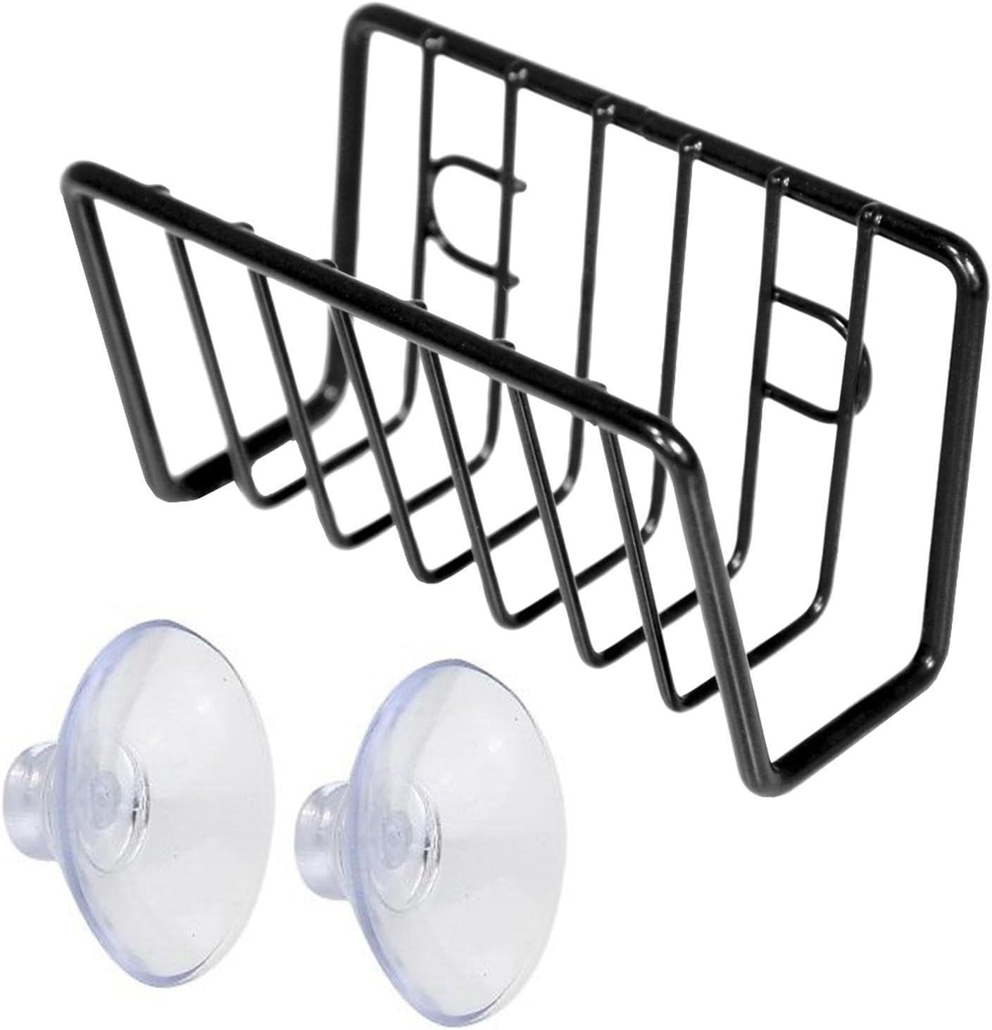 Sponge Rack – Iron and Stainless Steel 11x6x6 Cm | No-Drill Dishcloth Rack | Wall-Mounted Storage Holder for Kitchen Sink Organization to Hold Sponges, Dishcloths, and Cleaning Tools with Durable