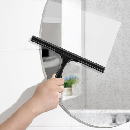 SetSail Squeegee for Shower Glass Door Stainless Steel Shower Squeegee for Glass Doors All-Purpose Window Squeegee for Tile Shower Walls, Sink, Mirror, Bathroom, Car Window Cleaning 10 Inches