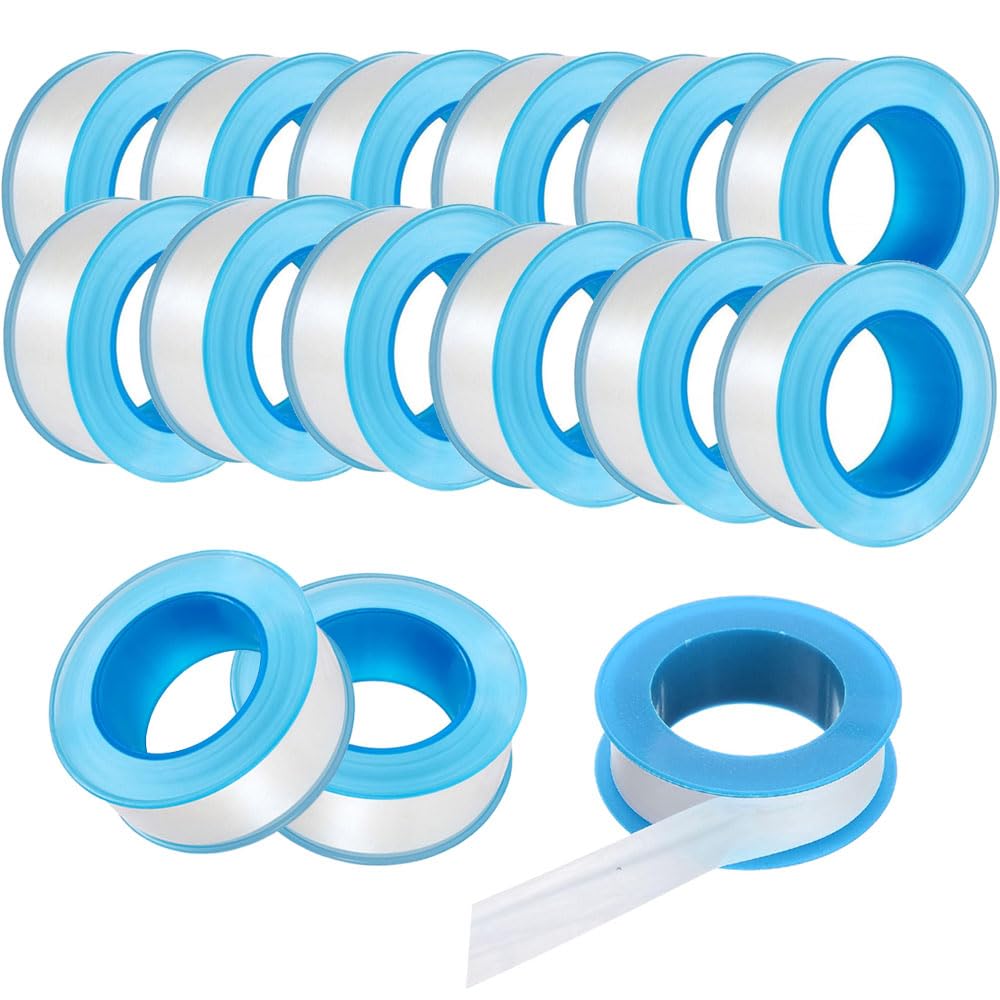 SKYPRO 10 Rolls Thread Seal Tapes, 1/2 PTFE Pipe Sealant Tape Industrial Thread Sealants Plumbers Thread Tape for Leak Water, Plumbers, Plumbing, Airs Head, Thread Pipe(1/2" x394", White)