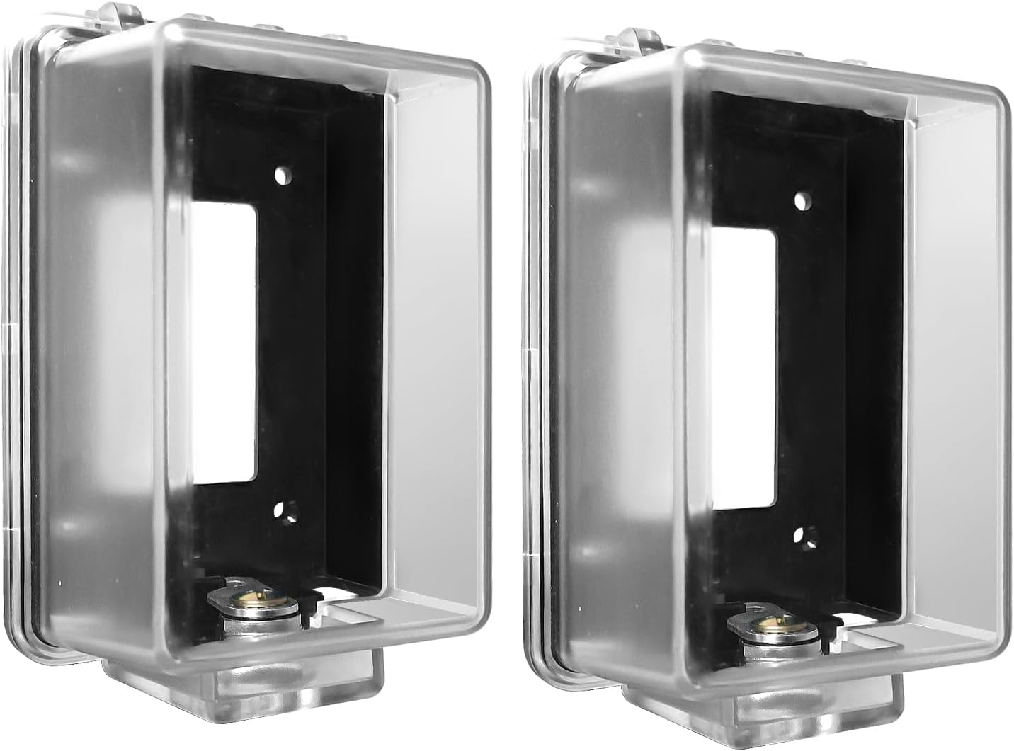 Outdoor Outlet Cover in-Use Weatherproof Outdoor Decorator/GFCI Receptacle Outlets,Weatherproof Clear Enclosure,1-Gang Electrical Outlet Cover for Home Improvement,Easy Install(1 pack)