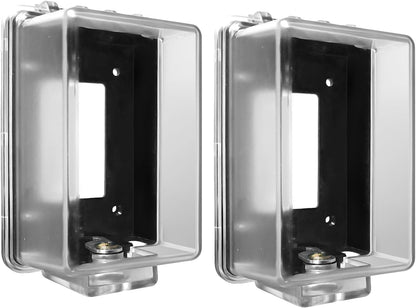 Outdoor Outlet Cover in-Use Weatherproof Outdoor Decorator/GFCI Receptacle Outlets,Weatherproof Clear Enclosure,1-Gang Electrical Outlet Cover for Home Improvement,Easy Install(1 pack)