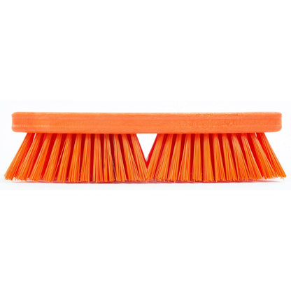 SPARTA Plastic Floor Scrub Brush, Brush Head Only, Deck Brush with ACME Standard Thread Fitting for Deck, Industrial Kitchens, and Hospitals, 10 Inches, Yellow