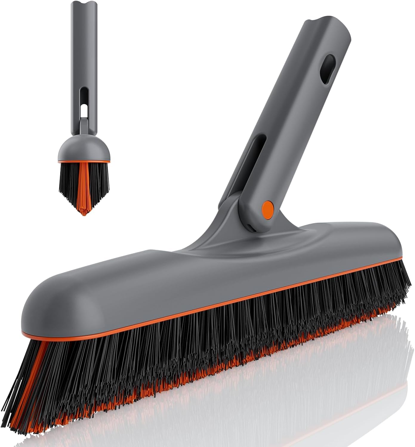 Eazer Grout Brush - Original Head,EAB02-H,180°Rotation Tile Grout Cleaning Tool, V-Shape Shower Scrubber Cleaner Stiff Bristle for Cleaning Bathroom Wall, Baseboards（Pole Not Included）