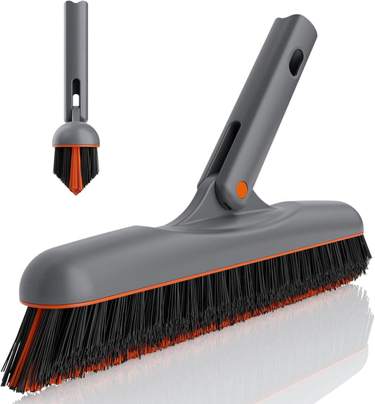 Eazer Grout Brush - Original Head,EAB02-H,180°Rotation Tile Grout Cleaning Tool, V-Shape Shower Scrubber Cleaner Stiff Bristle for Cleaning Bathroom Wall, Baseboards（Pole Not Included）