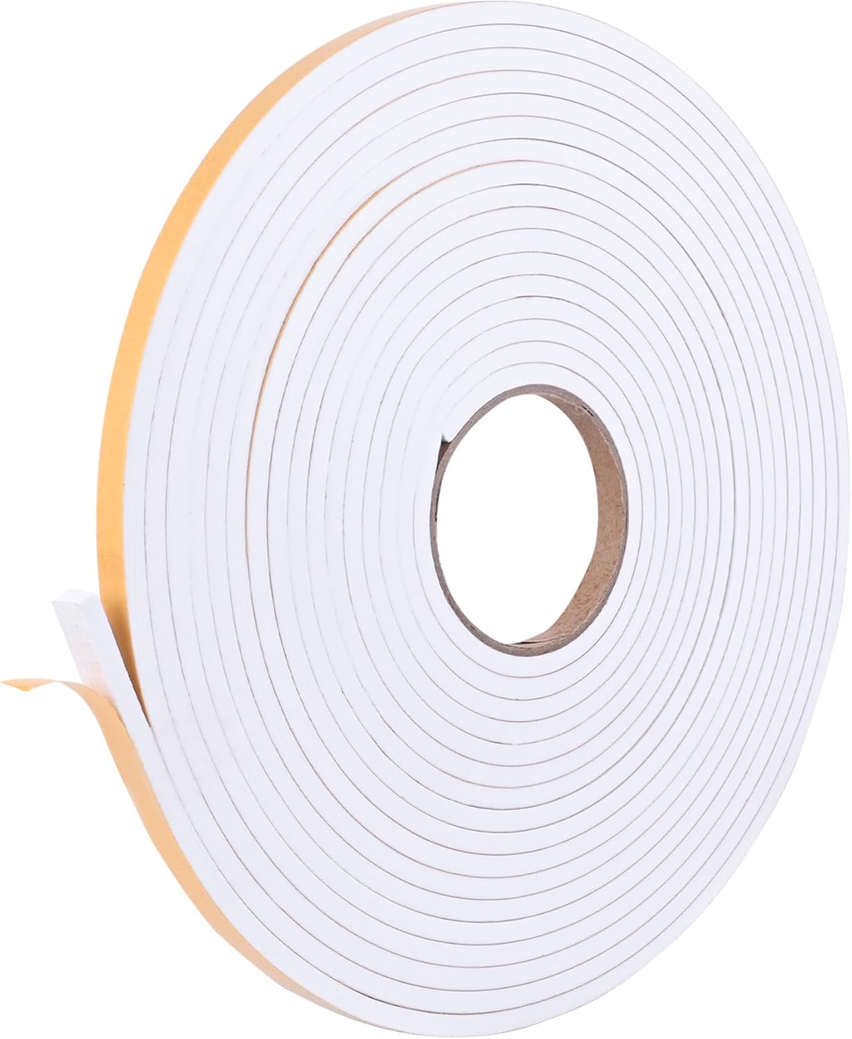 Self Adhesive Foam Tape Weatherstrip 1/2in x 1/4in x 42Ft High Density Foam Insulation Strips Foam Seal Weather Stripping with Strong Adhesive for Door and Window Sound Isolation Soundproofing, White