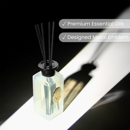 M&SENSE 6.3 oz Large Reed Diffuser Set | Lime+Basil Scent Oil Diffuser with Sticks | Hotel Collection Non-Toxic Home Fragrance |for Bedroom Bathroom Living Room - Colors A