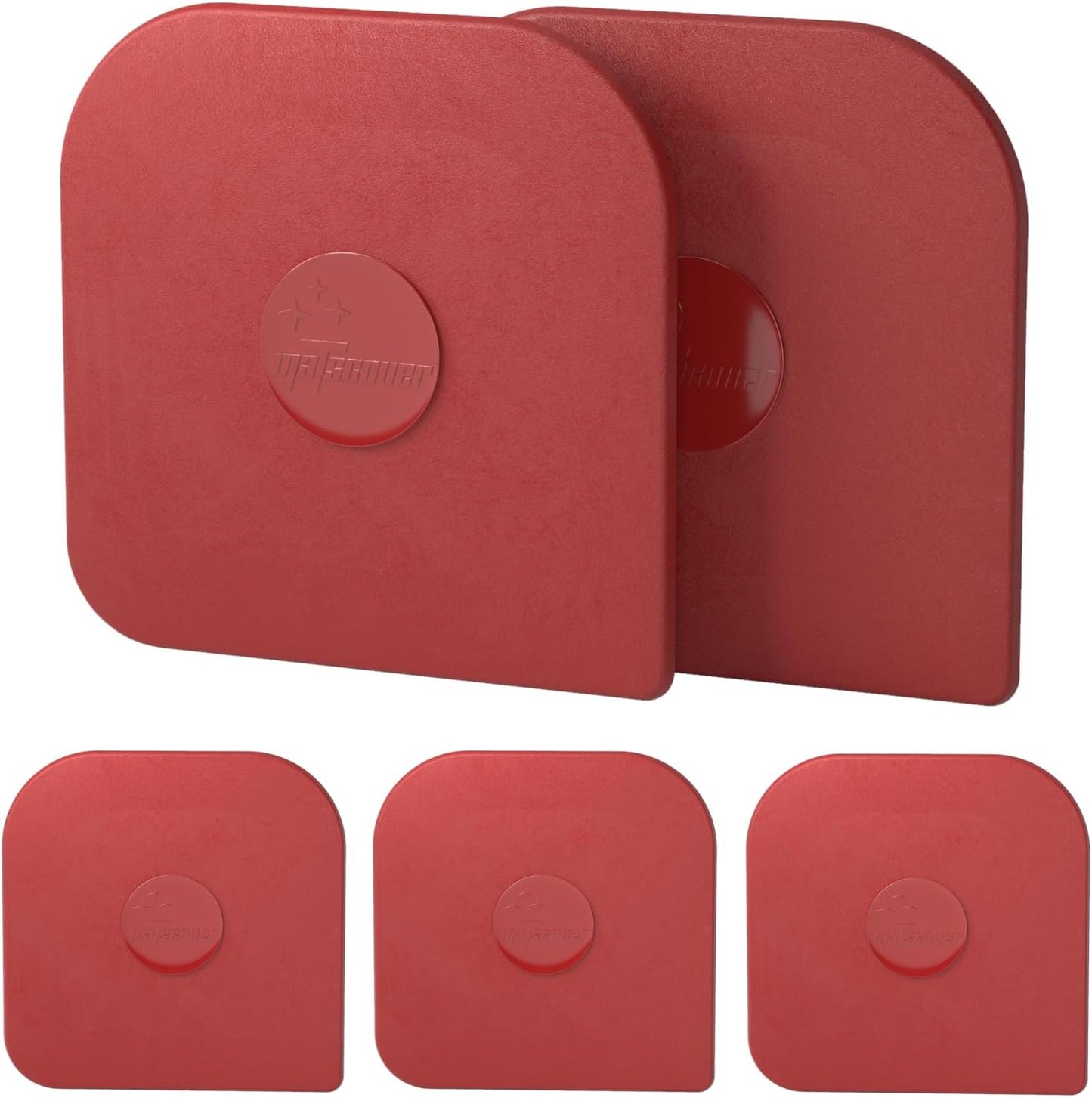 Pan Scraper, 5 Pcs Pot Scraper Plastic, Pot Scraper Non Scratch for Cast Iron, Pot and Pan Cleaning, Sturdy Scraper Kitchen Tool