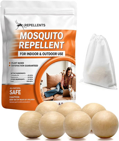 SCFKAOF Mosquito Repellent Outdoor Patio, Mosquito Deterrent for Yard, Indoor Mosquito Repellent Balls, Mosquito Repeller for Patio, Keep Mosquito Away, Covers 120 Sq. Ft, 60 Days Protection-5 Packs