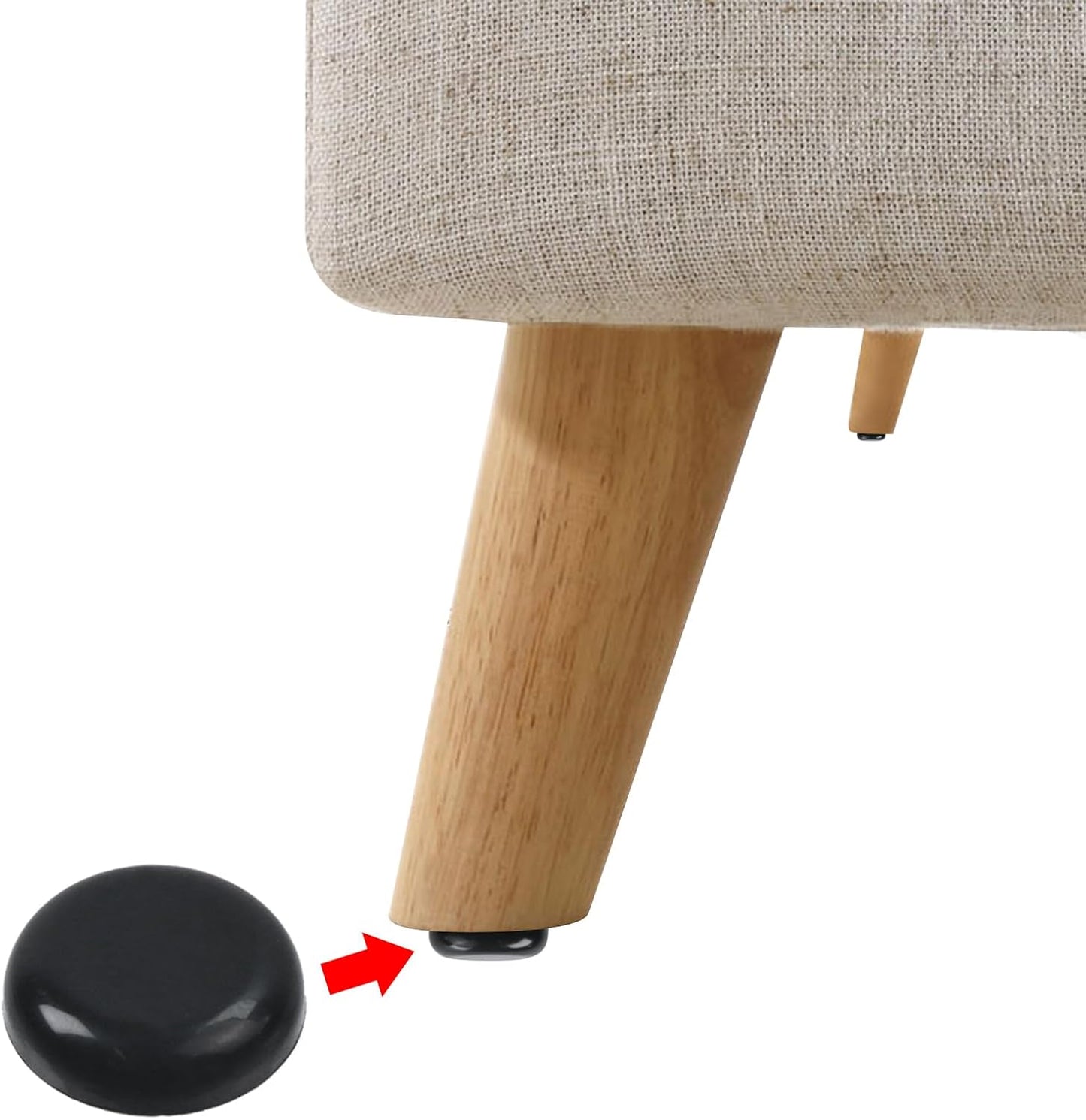 Antrader 1.5 Inch Self-Stick Furniture Round Felt Pads Wood Floor Protectors – Protect Your Hard Floors from Furniture Scratches, Pack of 48, Black