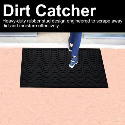 A1HC New Natural Rubber Premium Scrapper Door Mats-Keeps Mud and Dirt Away for Commercial and Residential Use, Office Entrance, Retail, Restaurants, Homes & Any Areas Where is Heavy Traffic 36"x60"
