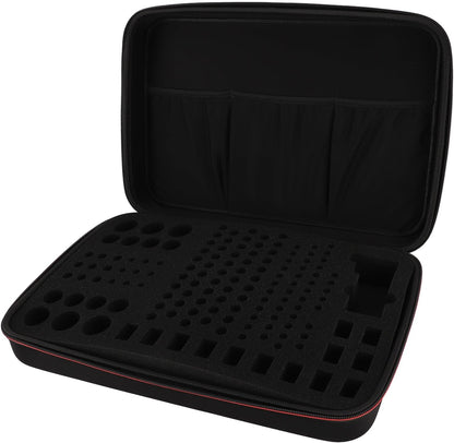 Large Capacity Waterproof Battery Organizer Case for AA AAA C D 9V Lithium Batteries and Tester Material EVA Grey 41x27x9cm