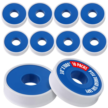 Supply Giant Plumbers PTFE Tape 3/4" W x 260" L Pipe Thread Tape, High Density Thread Sealant Tape Water Seal Plumbing Tape for Shower Head, Pipes, Gas Lines, Leak Prevention