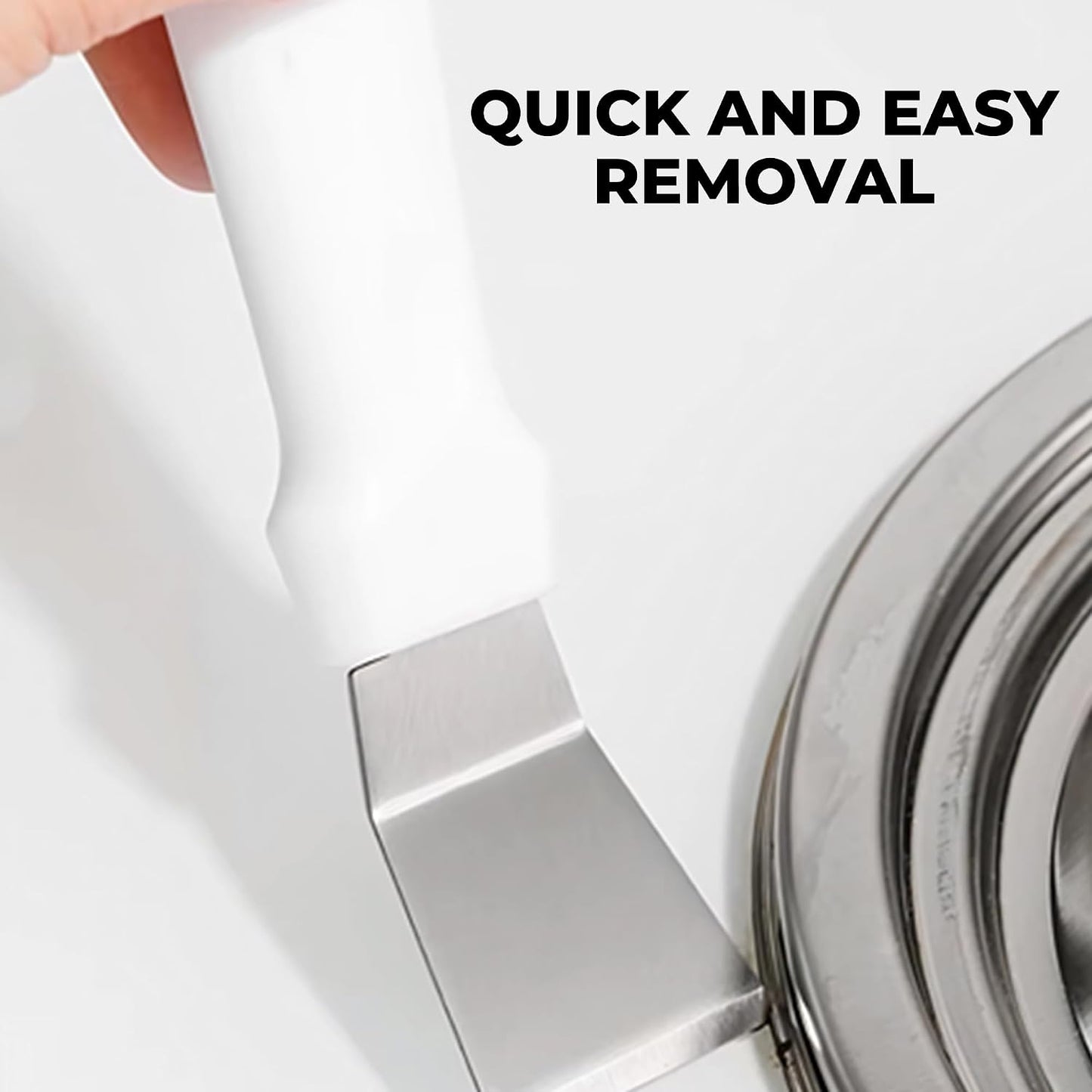 Glass Stove Curved Edge Scraper Flexible Black Straight Tool for Grease and Residue Removal
