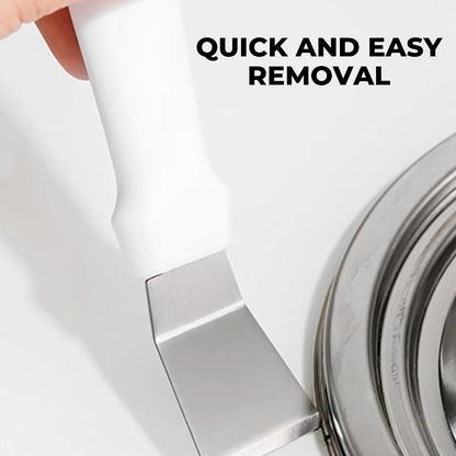 Glass Stove Curved Edge Scraper Flexible Black Straight Tool for Grease and Residue Removal