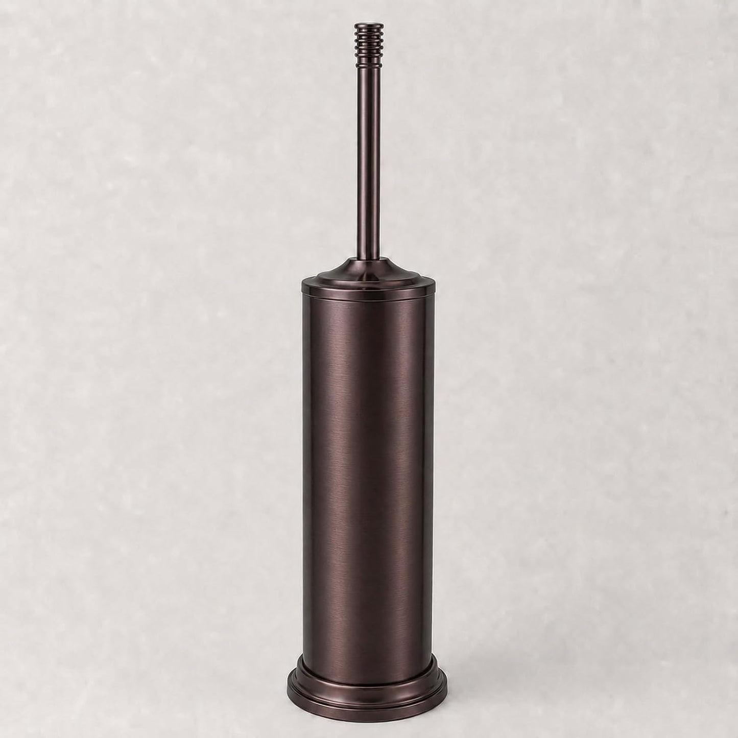 Nickel Toilet Brush and Holder Set，Extra Long Handled Toilet Bowl Brush and Holder，Stainless Steel Heavy Duty Toilet Brush for Bathroom,Deep Cleaning Modern Toilet Cleaner Slip Base