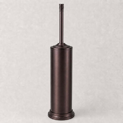 Nickel Toilet Brush and Holder Set，Extra Long Handled Toilet Bowl Brush and Holder，Stainless Steel Heavy Duty Toilet Brush for Bathroom,Deep Cleaning Modern Toilet Cleaner Slip Base