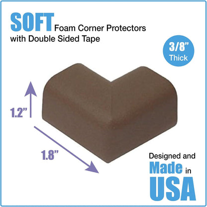 KidKusion 4-Piece Safety Corner Cushion, Black, Child Proofing Corner Guard, Made in USA, Child Safety, Home Furniture Safety Bumper, Baby Proof Table Protector, 4 Count (Pack of 1)
