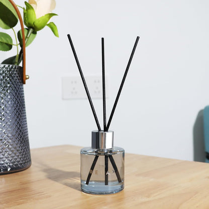 3 Pack Fragrance Reed Diffuser, 50ML Lavender Jasmine Lemongrass Aromatherapy Diffuser Set with 12 Black Fiber Sticks,Air Freshener for Bedroom Bathroom Office, 8.2X 6.6X 2.1 inch