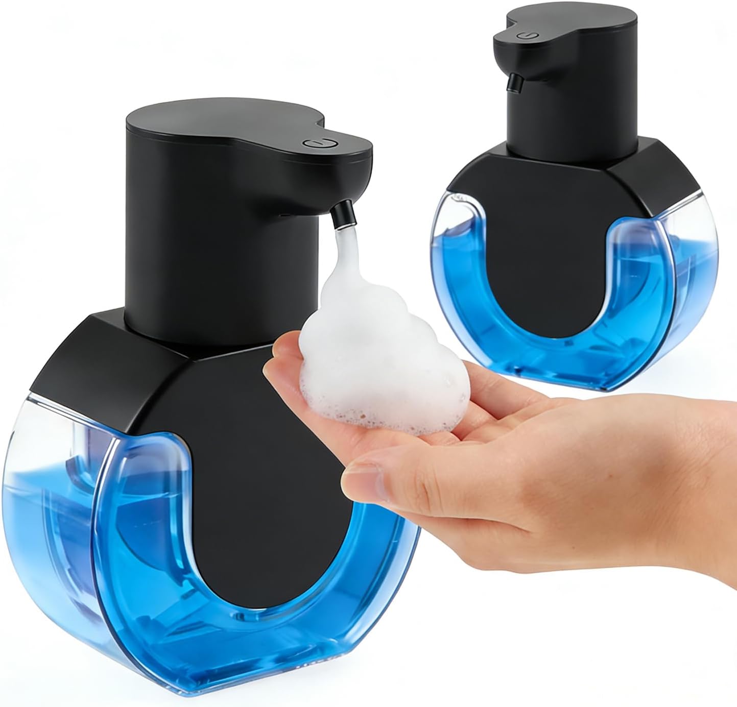 Automatic Soap Dispenser Touchless,Rechargeable Foaming Soap Dispenser,15oz/420ml Smart Hand Soap Dispensers,4-Level Adjustable,Wall Mount for Bathroom Kitchen Dish Soap,Hands-Free