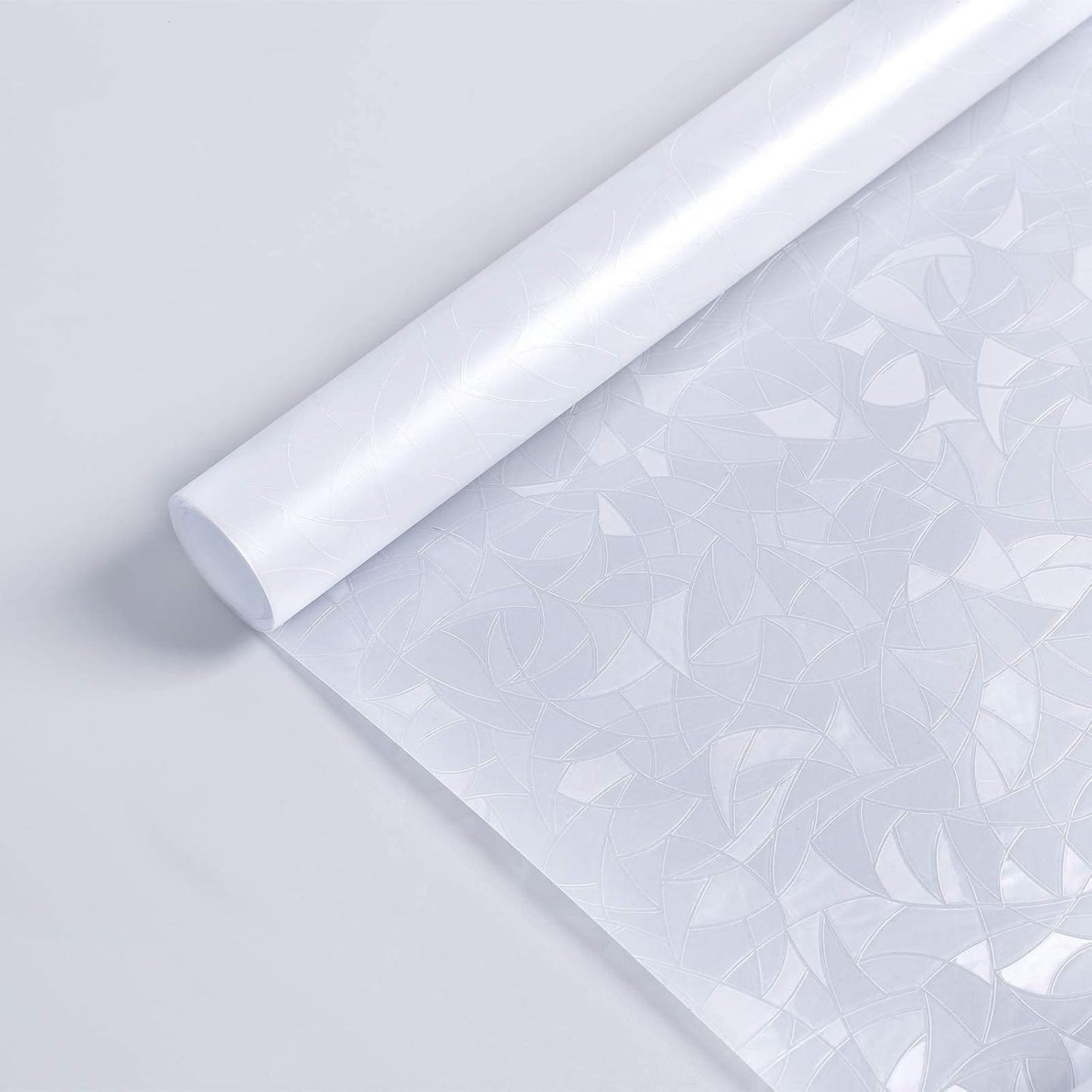 DOWELL Window Privacy Film, Frosted Glass Window Film, Static Cling Non-Adhesive Glass Clings, Sun Blocking Opaque Coverings, Reusable Door Stickers for Bathroom Home Office, Pure, 17.5" x 78.7"