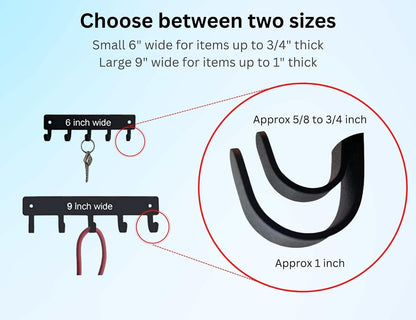 Camper Key Rack Holder Small 6 inch; RV Accessories | 5 Hooks, Made in USA, Gift for Small Spaces