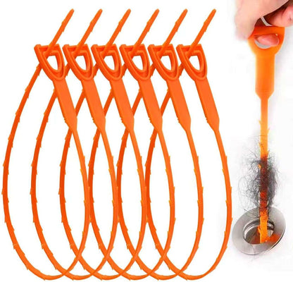 Drain Snake Drain Clog Remover Tool 4 Pack 20 Inch Flexible Hair Removal for Sink Shower Tub and Toilet with Grip Handle Easy Use Kitchen Bathroom Pipe Cleaner- AsonTao