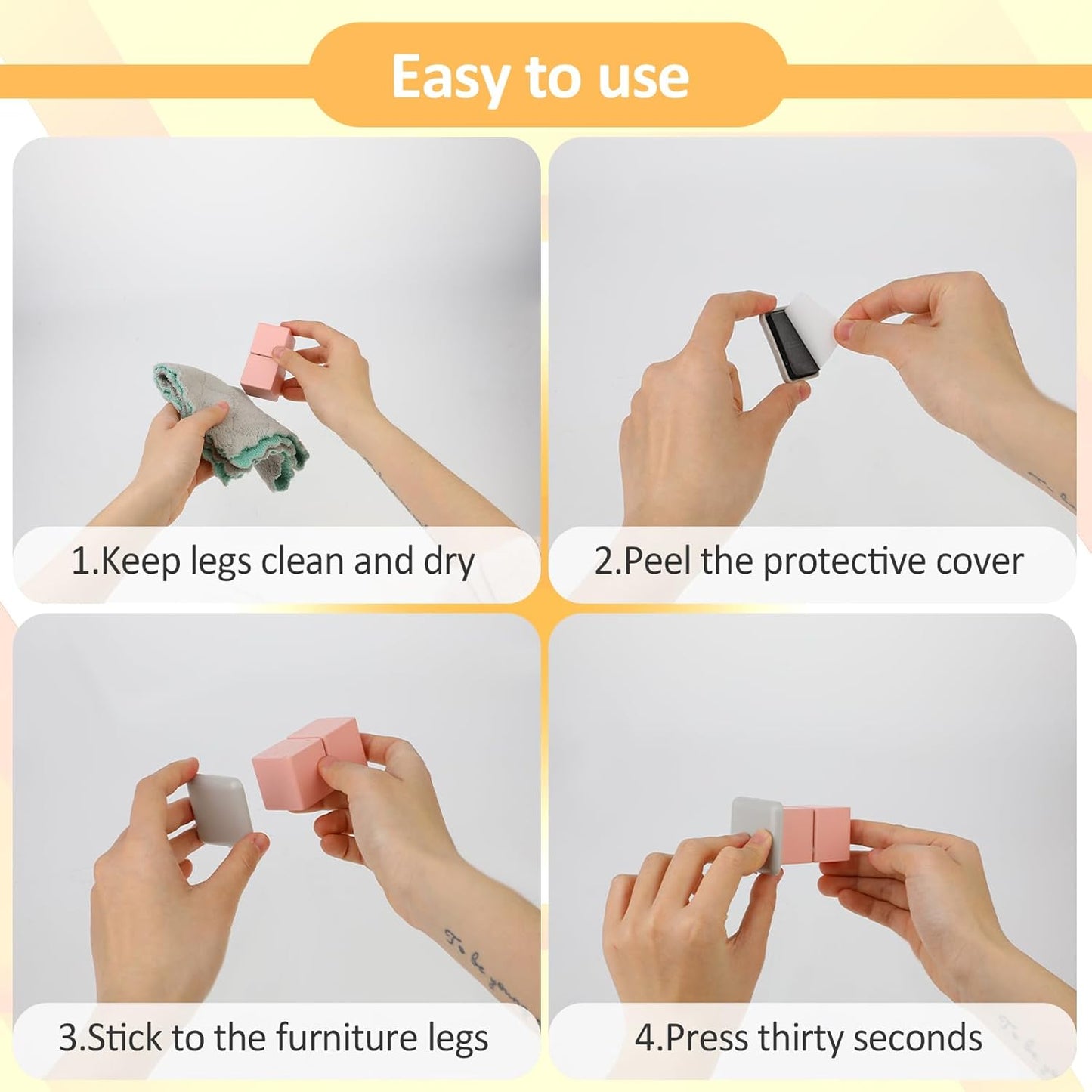 16pcs Easy Gliders for Furniture 1.5 inches Self Adhesive Beige Furniture Sliders Reusable Moving Pads Moving Men Sliders Furniture for Carpet and Hardwood Floors Moving Furniture