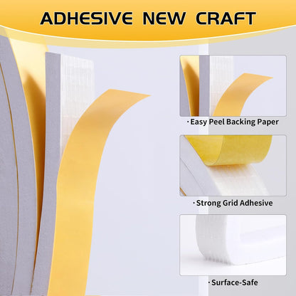 26Ft Weather Stripping Door Seal - 1/2" x 1/4" Door Seal Strip for Door Frame, High Density Foam Insulation Tape, Self Adhesive, Soundproof Gap Filler for Doors, Windows, Sliding & AC Units, White