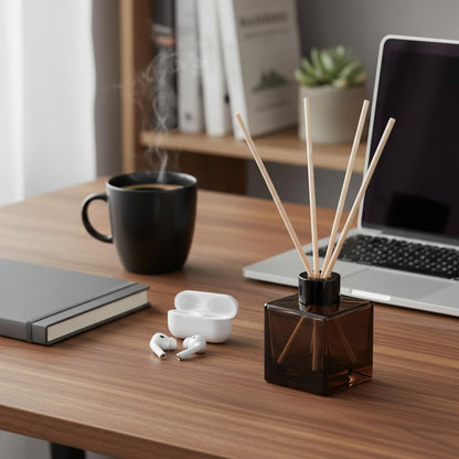 100ml 4pcs Reed Diffuser Bottles,Fragrance Diffuser Empty Bottle with 20pcs Reed Sticks for Home Fragrance Accessories and Women Gift Room,Home,Bathroom Decor