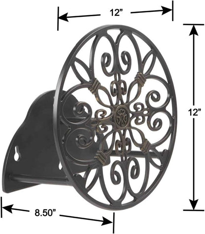Liberty Garden Products 670 Wall Mounted Decorative Hose Butler, Holds 125-Feet of , Black