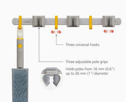 Joseph Joseph CleanTech 2-in-1 Tile and Tub Scrubber and Grout Cleaning Brush with V-Shaped Bristles