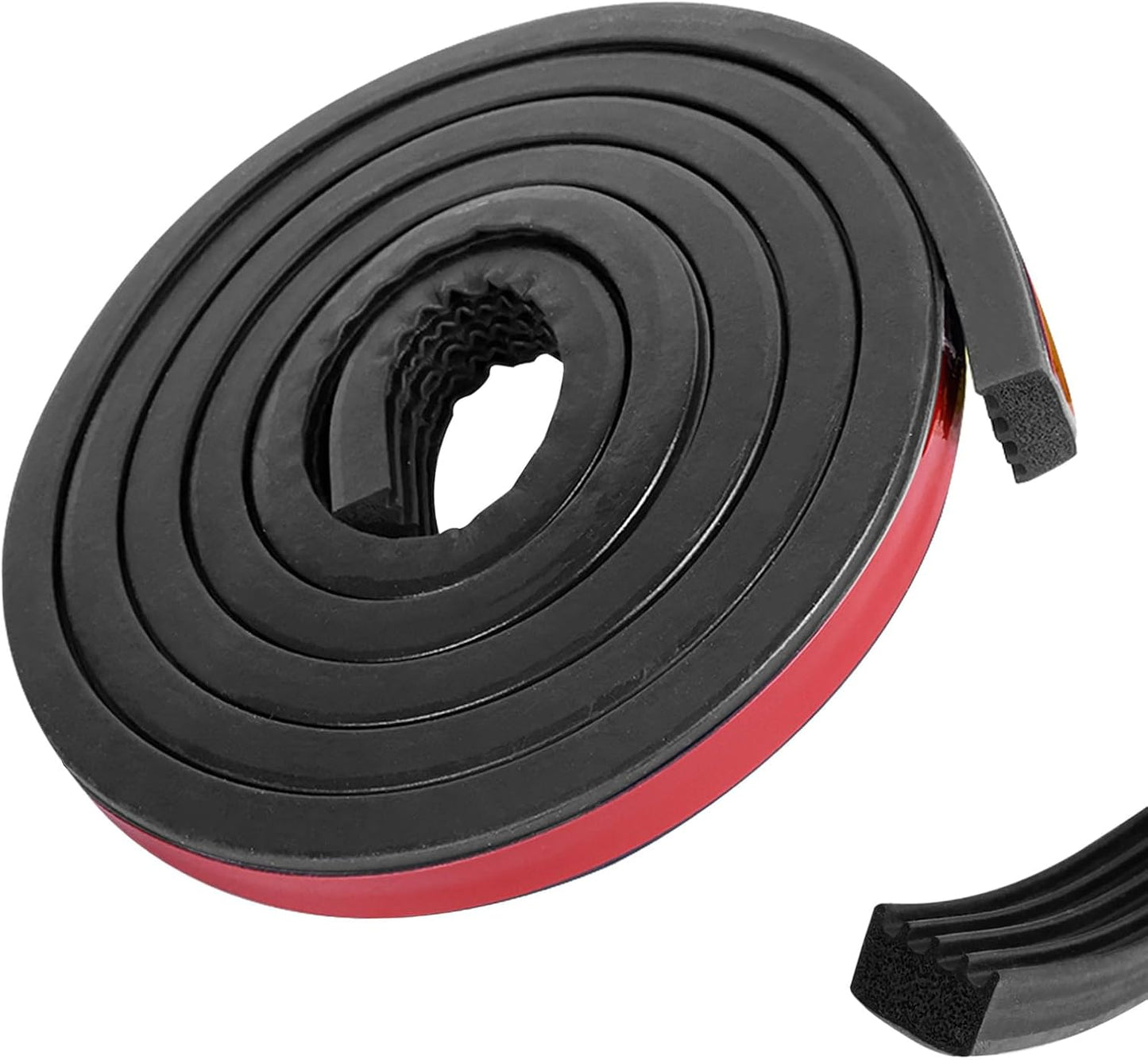 326A0004 Ribbed Bulkhead Seal Strip 3/5 in x 65 in, Self-Adhesive EPDM Ribbed Foam Rubber Weather Stripping for Tonneau Cover, Truck Bed Cover, RV, Boat, Auto, Marine, Garage Door (Black, 1 Pcs)